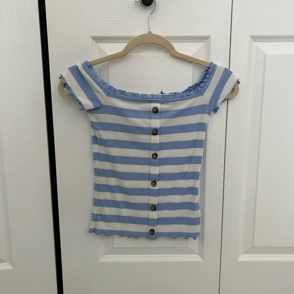 Aeropostale-Strapless Striped Shirt